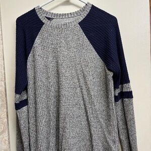 Women’s Gray and Navy Sweater